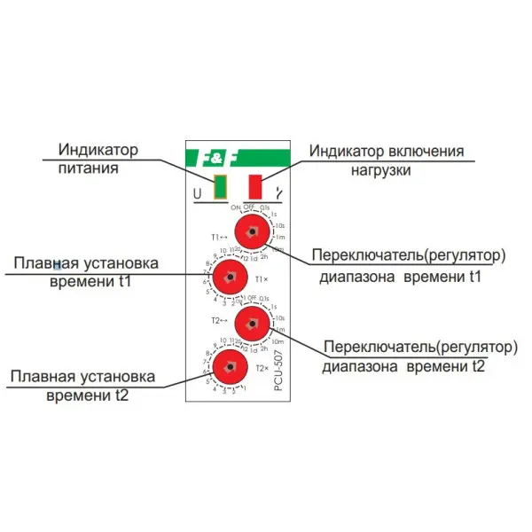 Электронное реле времени F&F PCU-507 195-253В AC 2х8А - фото №4