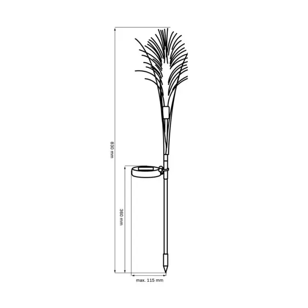Уличный светильник на солнечной батарее Goldlux 329448 Grass LED 3000K IP44 белый - фото №3