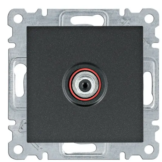 SAT розетка Hager WL3233 Lumina (чорна)