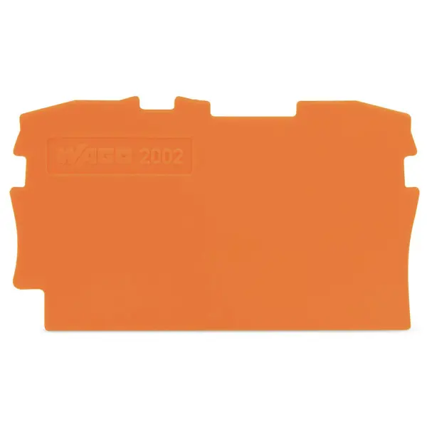 Конечная пластина Wago 2002-1292 к двухконтактной клемме (оранжевая)