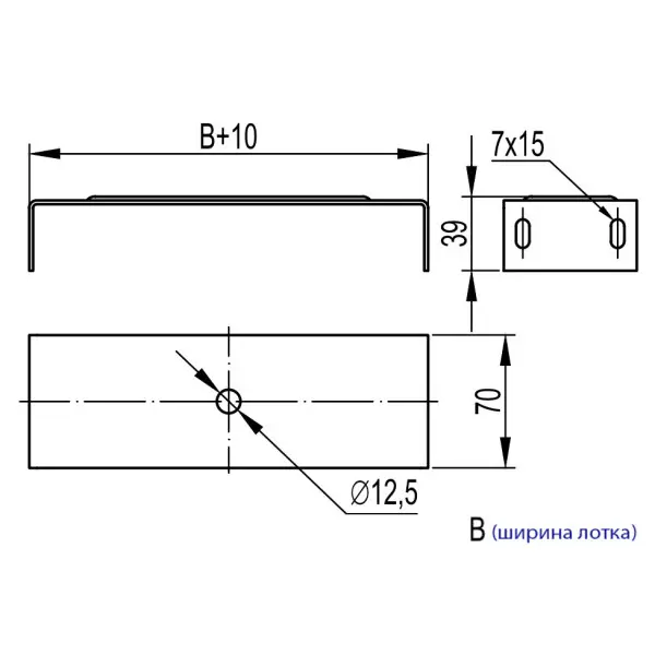 Скоба DKC BMT-10 (SPC) под лоток с 100 - фото №1