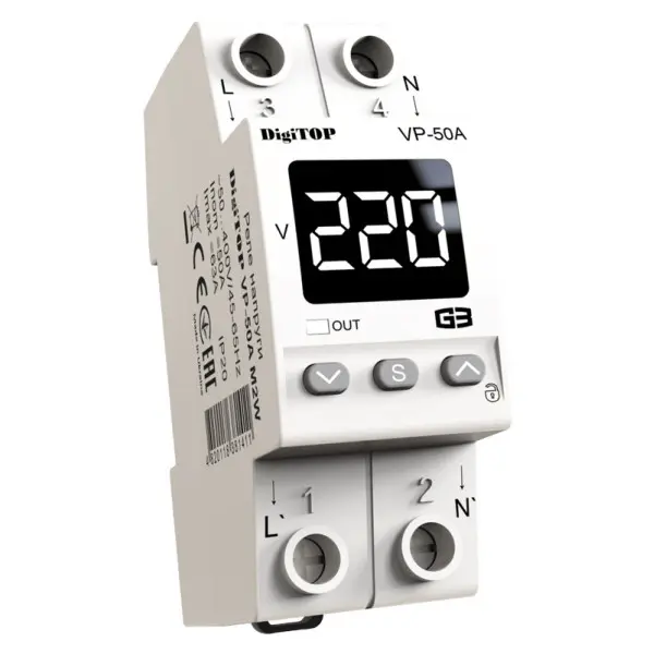 Реле напряжения DigiTOP VP-50A M2W