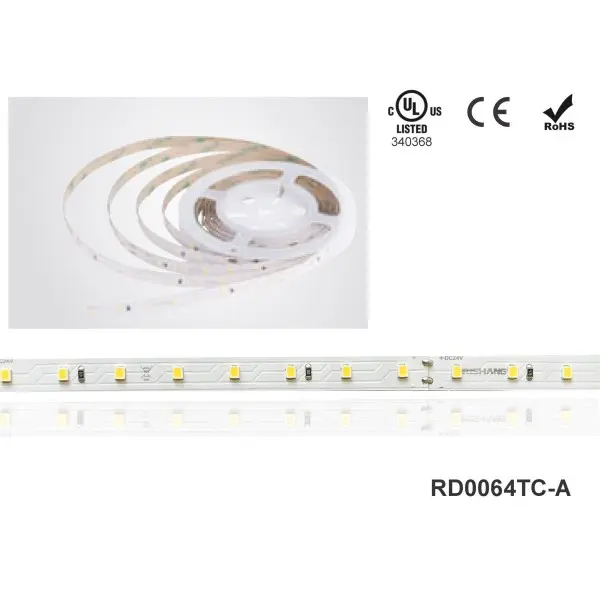 LED лента RISHANG 64-2835-24V-IP20 6W 880Lm 3000K 5м (RD0064TC-A-WW) - фото №1 LED лента RISHANG 64-2835-24V-IP20 6W 880Lm 3000K 5м (RD0064TC-A-WW) - фото №1