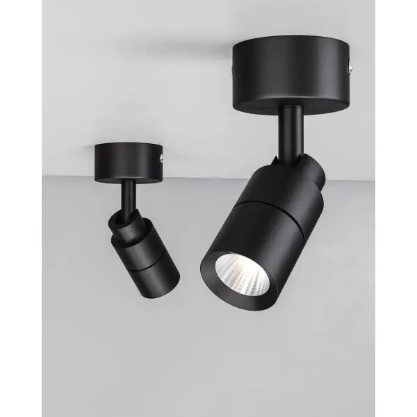 Світильник поворотний, спот Kloodi KD-02 5W 4K BK LED 400Lm IP20 чорний - фото №1