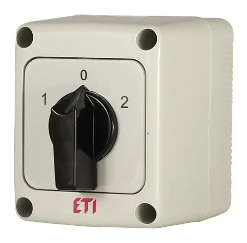 Кулачковый переключатель в корпусе ETI 004773197 CS 25 53 PN (3p «1-0-2» IP65 25A) Кулачковый переключатель в корпусе ETI 004773197 CS 25 53 PN (3p «1-0-2» IP65 25A)