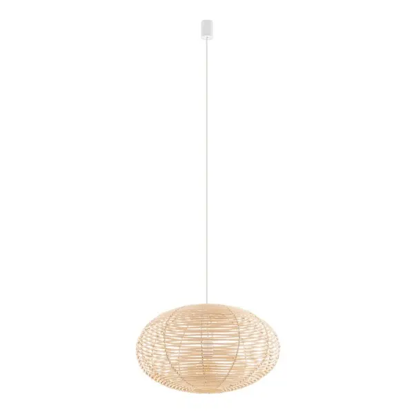 Підвісний світильник, люстра Nowodvorski 11154 Rattan M E27 1x25W IP20 бежевий