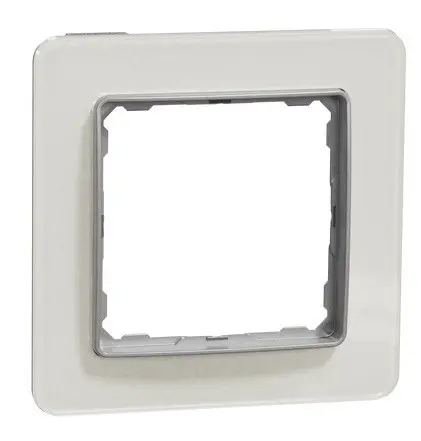 Однопостова рамка Schneider Electric Sedna Elements штучне біле скло SDD360801