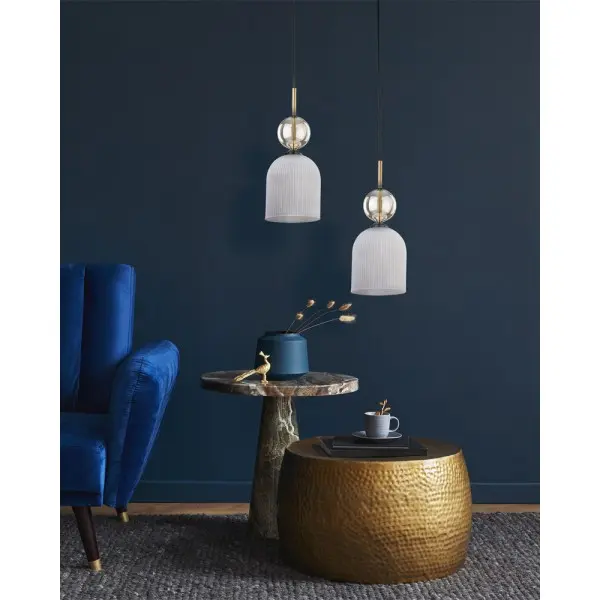 Подвесной светильник, люстра TK Lighting 11020 Sophia E14 1x10W IP20 янтарный - фото №1
