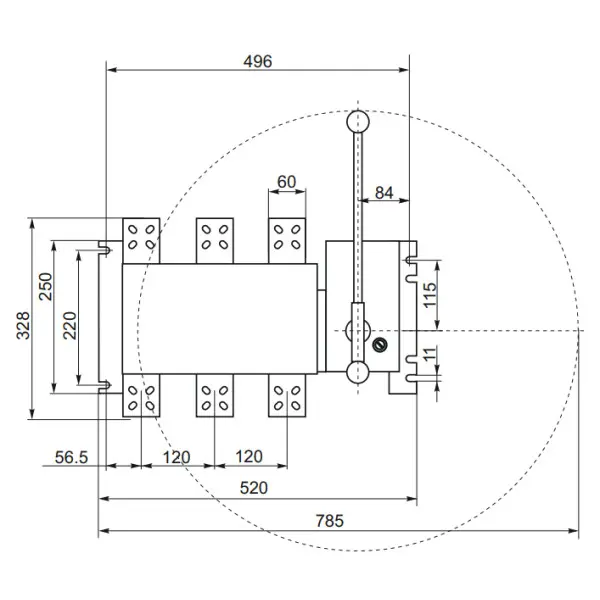 Устройство автоматического ввода резерва CNC YCS1-1000А 3Р 415В (Б00042799) - фото №1