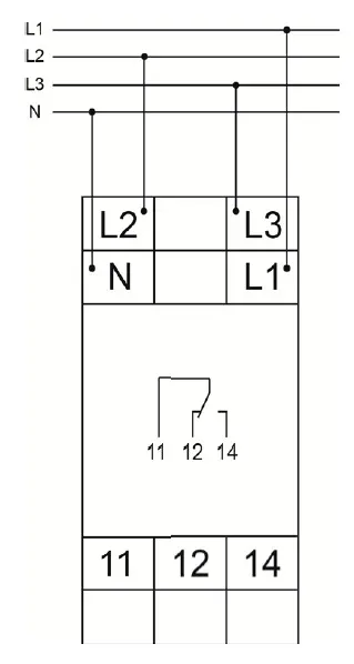 Реле контролю фаз Schrack Technik URAP3011 400/230В AC 1ПК 5А - фото №3