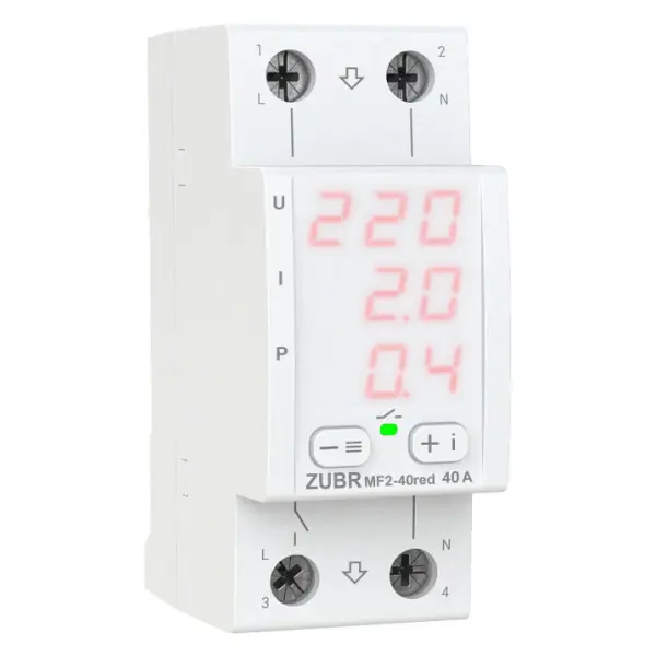 Реле напруги ZUBR MF2-40 red