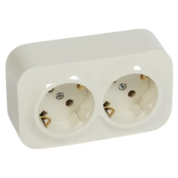 Розетка 2X2К+З Legrand Forix слонова кістка