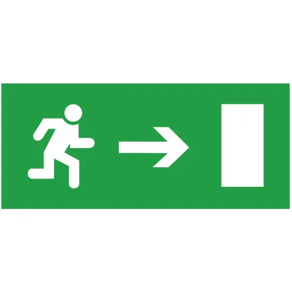 Информационная наклейка на светильник Delux (90012015) «Exit Right» (REL803) 119х323мм
