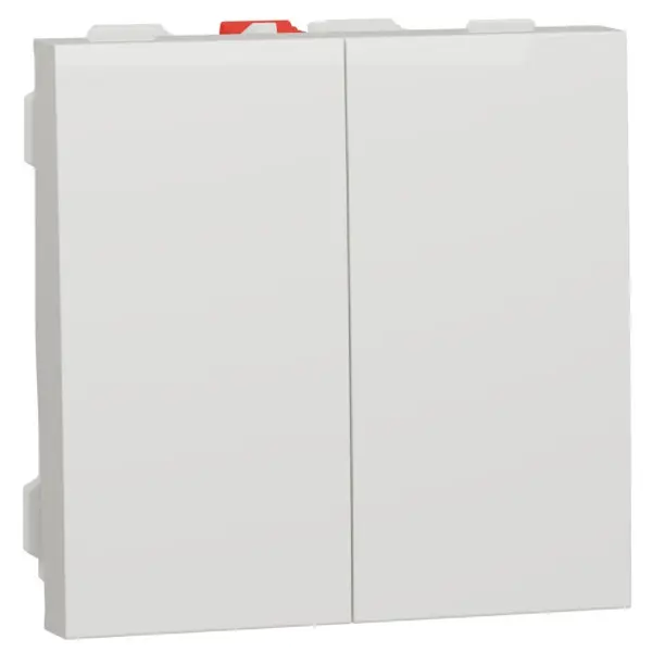 Двухклавишный выключатель Schneider Electric NU321118 (схема 5) 10А 2М (белый) Двухклавишный выключатель Schneider Electric NU321118 (схема 5) 10А 2М (белый)