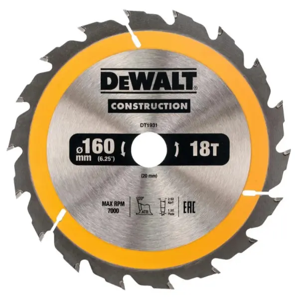 Пильный диск DeWALT DT1931 18 ATB