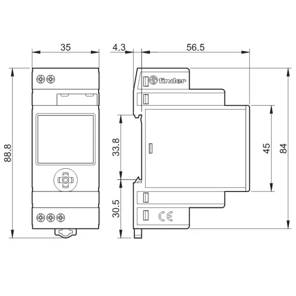 Недельный таймер Finder 1CO 110-230В AC/DC (126182300000) - фото №2 Недельный таймер Finder 1CO 110-230В AC/DC (126182300000) - фото №2
