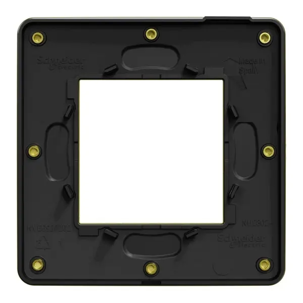 Одноместная рамка Schneider Electric Unica New NU280262M матовая золото/антрацит - фото №3