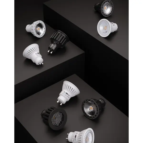 Светодиодная лампочка Kloodi KDGU10-QL 5WCOB 2.7K 60D BK DIM GU10 450Lm IP20 - фото №1