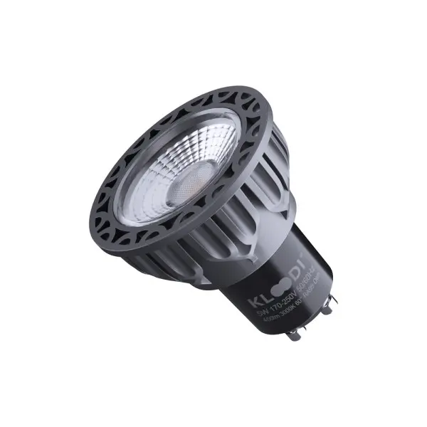 Светодиодная лампочка Kloodi KDGU10-QL 5WCOB 2.7K 60D BK DIM GU10 450Lm IP20 - фото №2