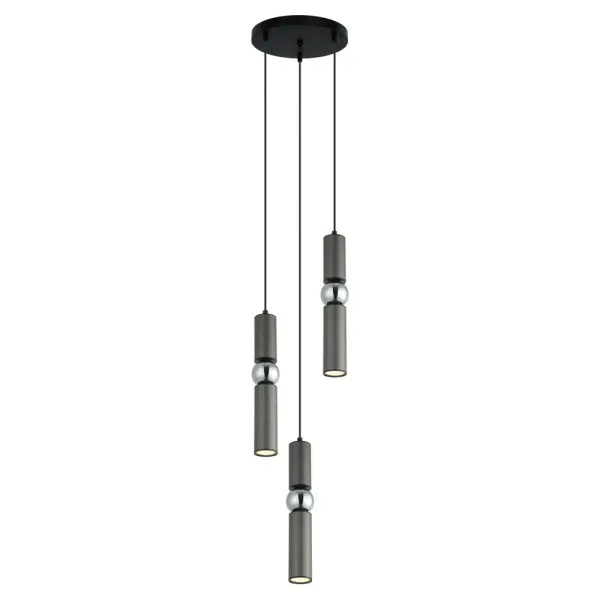 Подвесной светильник, люстра Italux PND-14290-3-GR Isidora GU10 3x25W IP20 серый - фото №2