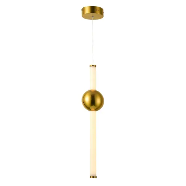 Подвесной светильник, люстра Italux PND-16357-CA-1 Halling LED 1x13.3W 3000K 1215Lm IP20 золотой