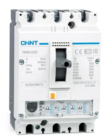 Силовой автоматический выключатель Chint NM8N-250S EN 250 3P Силовой автоматический выключатель Chint NM8N-250S EN 250 3P