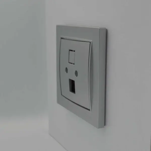 Розетка Nilson Thor серебро компьютерная без модуля ( 27131042 ) - фото №2