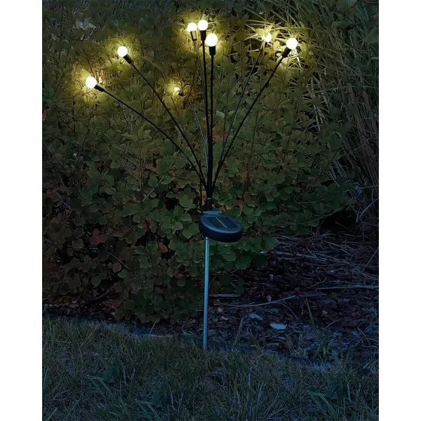 Уличный светильник на солнечной батарее Goldlux 325549 Fiorini LED 3000K IP44 черный - фото №2