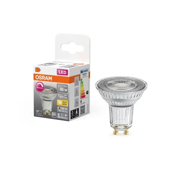 Светодиодная лампочка Osram 4058075613164 GU10 MR16 DIM 1x6W 2700K 575Lm IP20 - фото №2 Светодиодная лампочка Osram 4058075613164 GU10 MR16 DIM 1x6W 2700K 575Lm IP20 - фото №2
