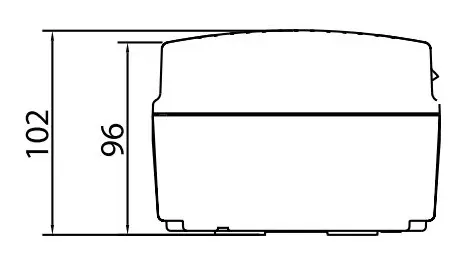 Щит настінний DKC Ram Base 4 модуля з дверцятами RAL7035 - фото №1