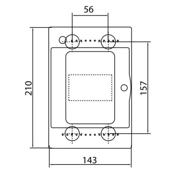 Щит настінний DKC Ram Base 4 модуля з дверцятами RAL7035 - фото №2