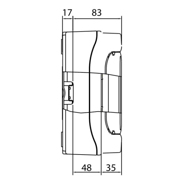 Щит настінний DKC Ram Base 4 модуля з дверцятами RAL7035 - фото №3