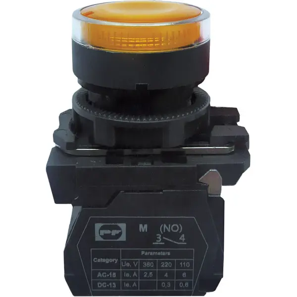 Кнопка Promfactor FP5-AW3561230 1NO жовта (FP5-AW3561230)