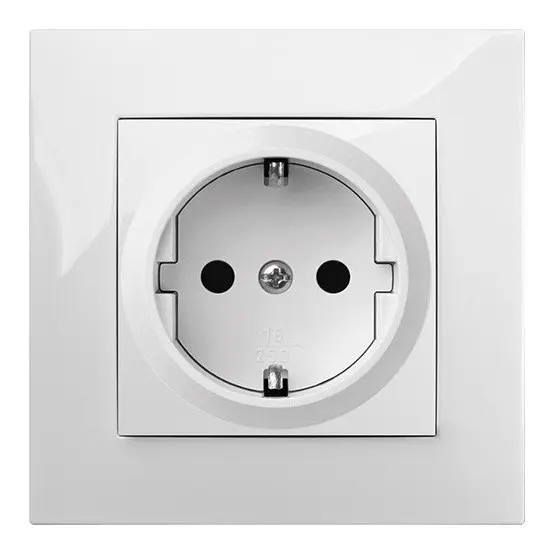 Одномісна розетка Elektro-Plast Carla 1737-10 із з/к (білий) - фото №1 Одномісна розетка Elektro-Plast Carla 1737-10 із з/к (білий) - фото №1