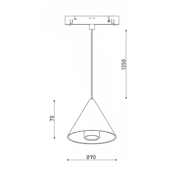 Магнитный трековый светильник Kloodi KDMG-CONE90 6W 4K WH LED 480Lm IP20 белый - фото №1
