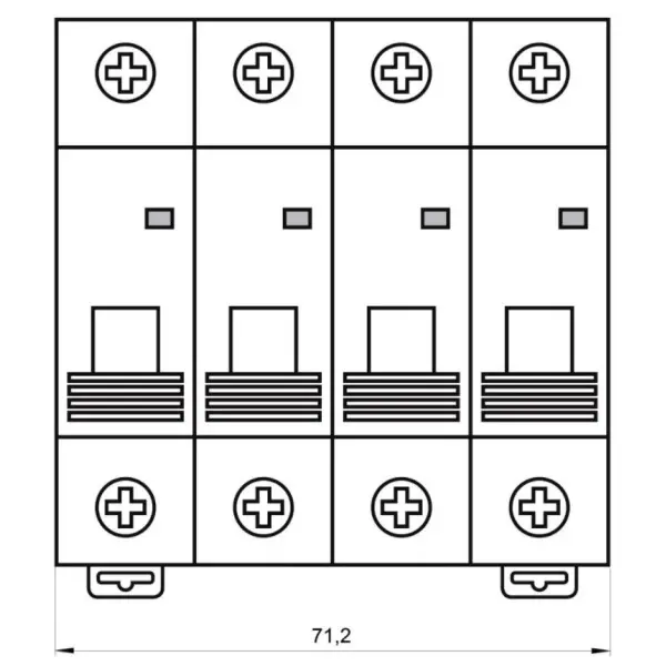 Автоматический выключатель Schrack AM617840 6кА 40А 3P+N х-ка C - фото №6