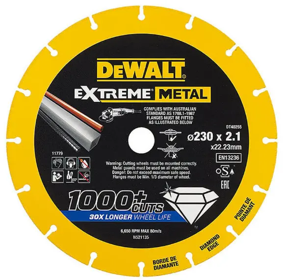 Алмазный диск по металлу DeWALT DT40255 Ø 230х2,1х22,2мм