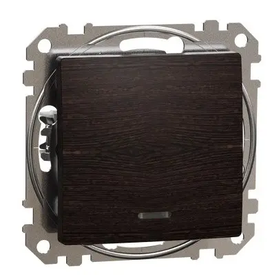 Переключатель Schneider Electric Sedna Design & Elements с подсветкой венге SDD181106L