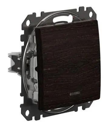 Переключатель Schneider Electric Sedna Design & Elements с подсветкой венге SDD181106L - фото №1
