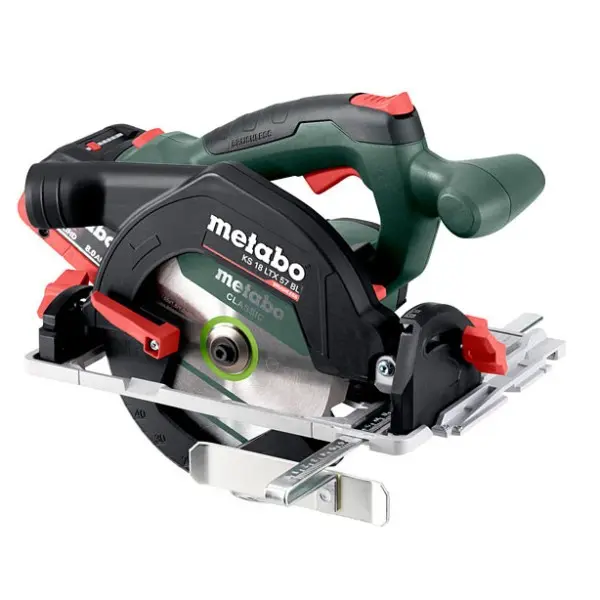 Акумуляторна ручна дискова циркулярна пила Metabo KS 18 LTX 57 BL з безщітковим двигуном (611857810) Акумуляторна ручна дискова циркулярна пила Metabo KS 18 LTX 57 BL з безщітковим двигуном (611857810)