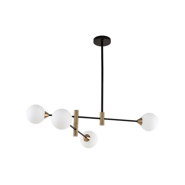 Люстра Italux PND-9148-4-OPAL Marino G9 4x25W IP20 чорна