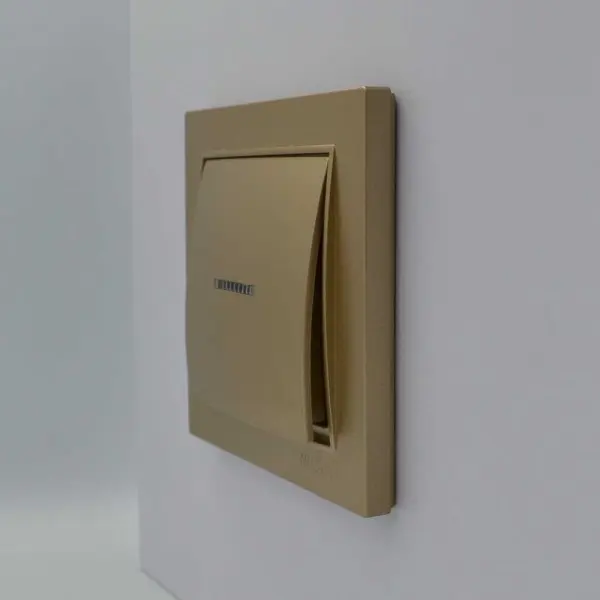 Вимикач Nilson Thor золото 1кл з підсвіткою ( 27151002 ) - фото №2