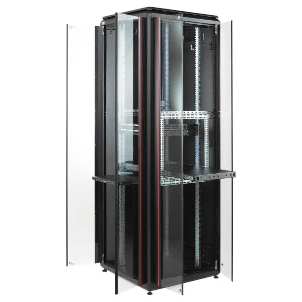 Шафа Mirsan MR.GTV42U61DE.01 GTV 19" 42U 600x1000 (чорна) RAL 9005 - фото №1 Шафа Mirsan MR.GTV42U61DE.01 GTV 19" 42U 600x1000 (чорна) RAL 9005 - фото №1