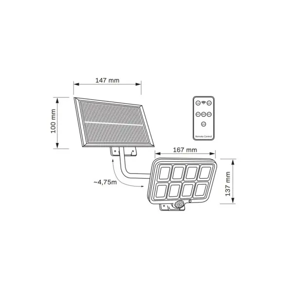 Уличный светильник на солнечной батарее Goldlux 323101 Integra LED 1x3W 6000K 180Lm IP44 черный - фото №4