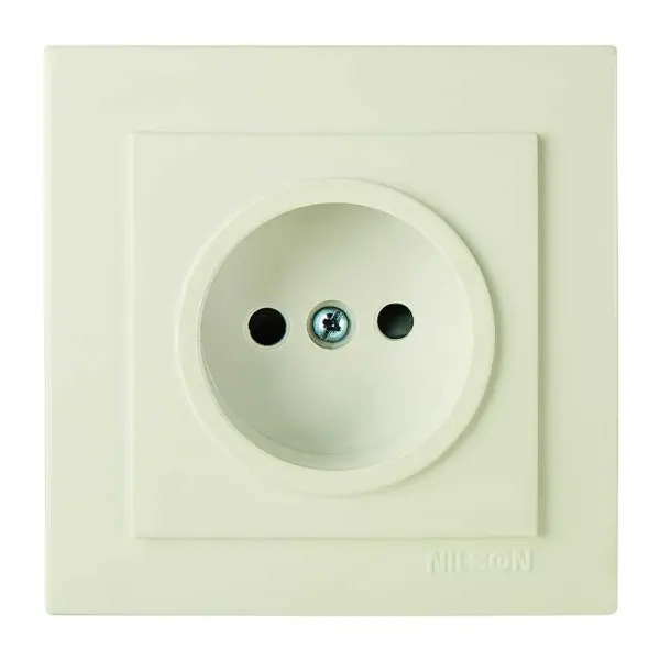 Розетка Nilson Touran кремовая 1-я без заземления со шторкой ( 24121016 )