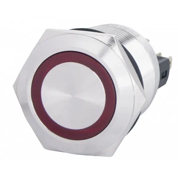 Кнопка Аско-Укрем TYJ 22-271 1NO+1NC 220В з підсвічуванням червона (A0140010133)
