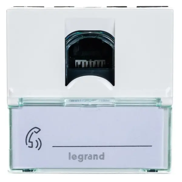 Розетка комп'ютерна Legrand Mosaic UTP Cat. 5e RJ 45 2-модульна Розетка комп'ютерна Legrand Mosaic UTP Cat. 5e RJ 45 2-модульна