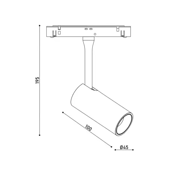 Магнитный трековый светильник Kloodi KDMG-SPOT45 12W 4K BK LED 960Lm IP20 черный - фото №3 Магнитный трековый светильник Kloodi KDMG-SPOT45 12W 4K BK LED 960Lm IP20 черный - фото №3