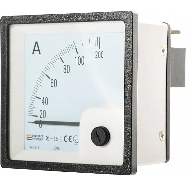 Амперметр прямого включення Аско-Укрем 100А АС 72х72мм (A-72-6) (A0190010063) - фото №1