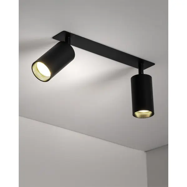 Светильник поворотный, спот TK Lighting 10807 Amis GU10 2x10W IP20 черный - фото №1